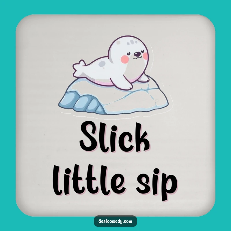 Funny Seal Slide Coaster: Protect Surfaces, Perfect Gift for Playful Homes