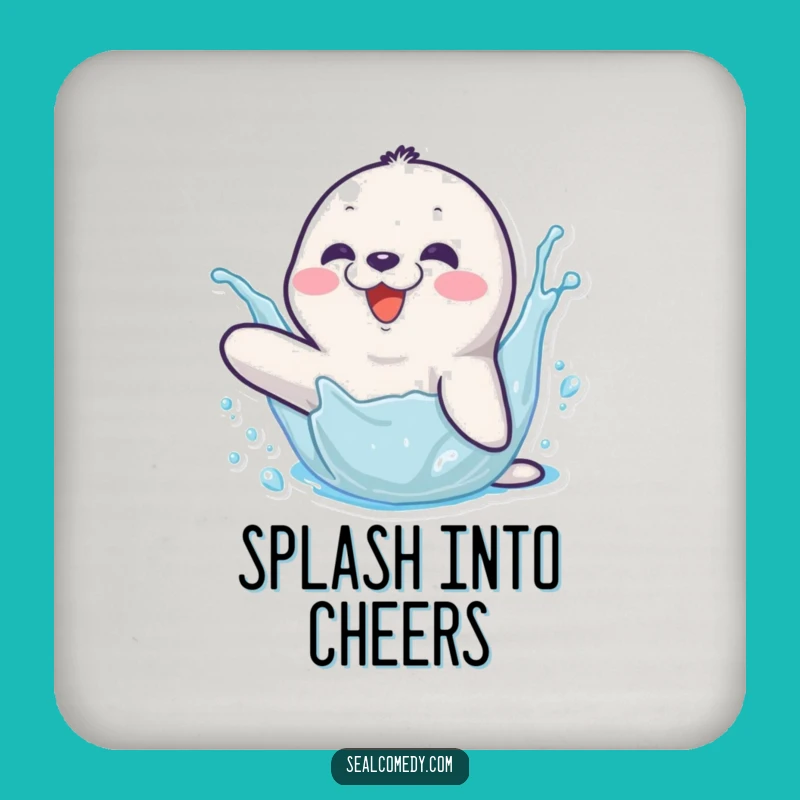 Funny Seal Splashing Drink Coaster: Protect Surfaces with Watery Fun, Funny Gift!