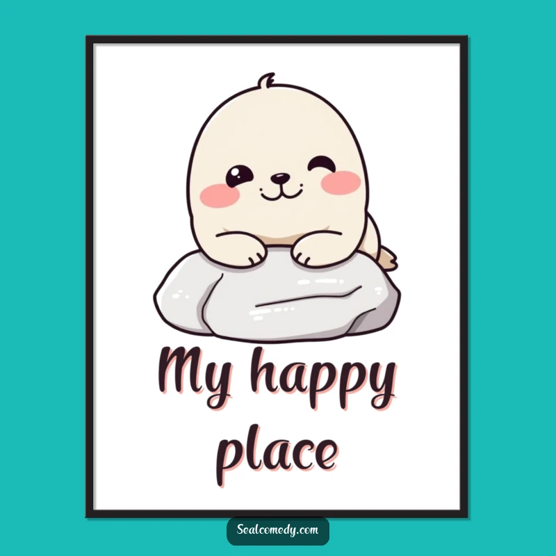 Funny Seal Art Poster: Hilarious Wall Decor for a Cheerful Home