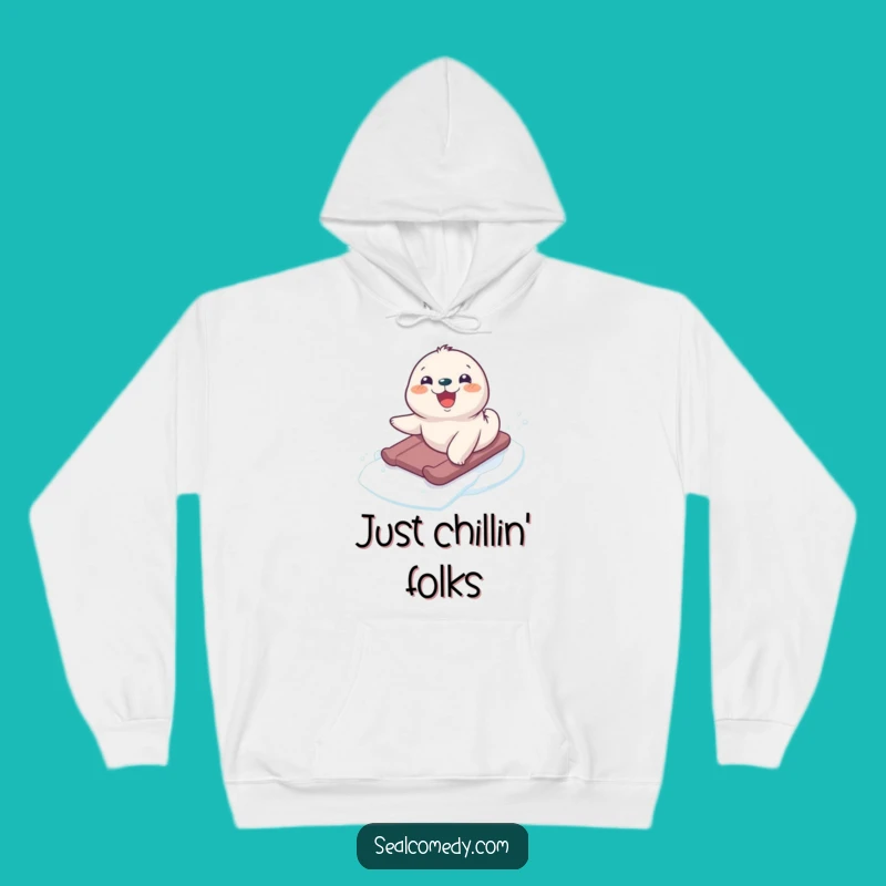 Cozy Funny Seal Pup Sliding Hoodie: Warm & Hilarious Winter Gift