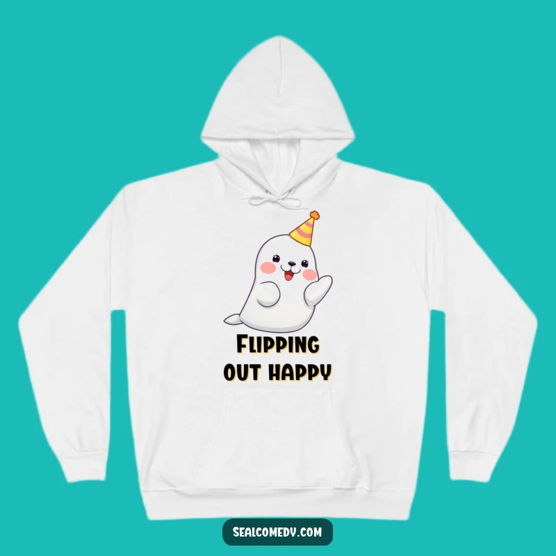 Funny Party Seal Hat Hoodie: Cozy Celebration Apparel