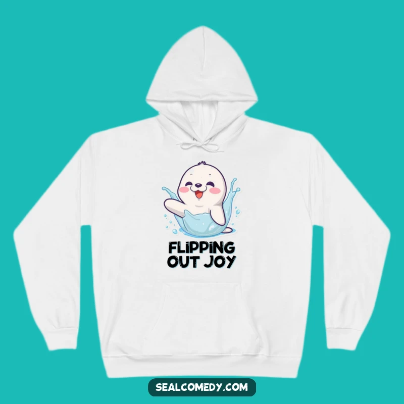 Funny Seal Splashing Hoodie: Cozy Fun, Perfect Warm Funny Gift!