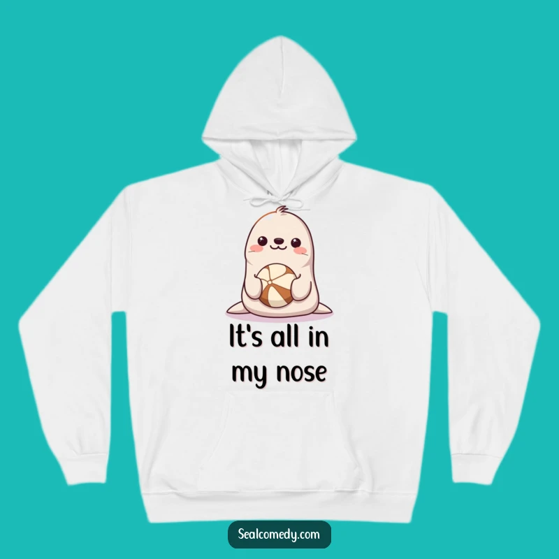 Funny Seal Balancing Hoodie: Cozy Performer Sweatshirt, Essential Funny Gift