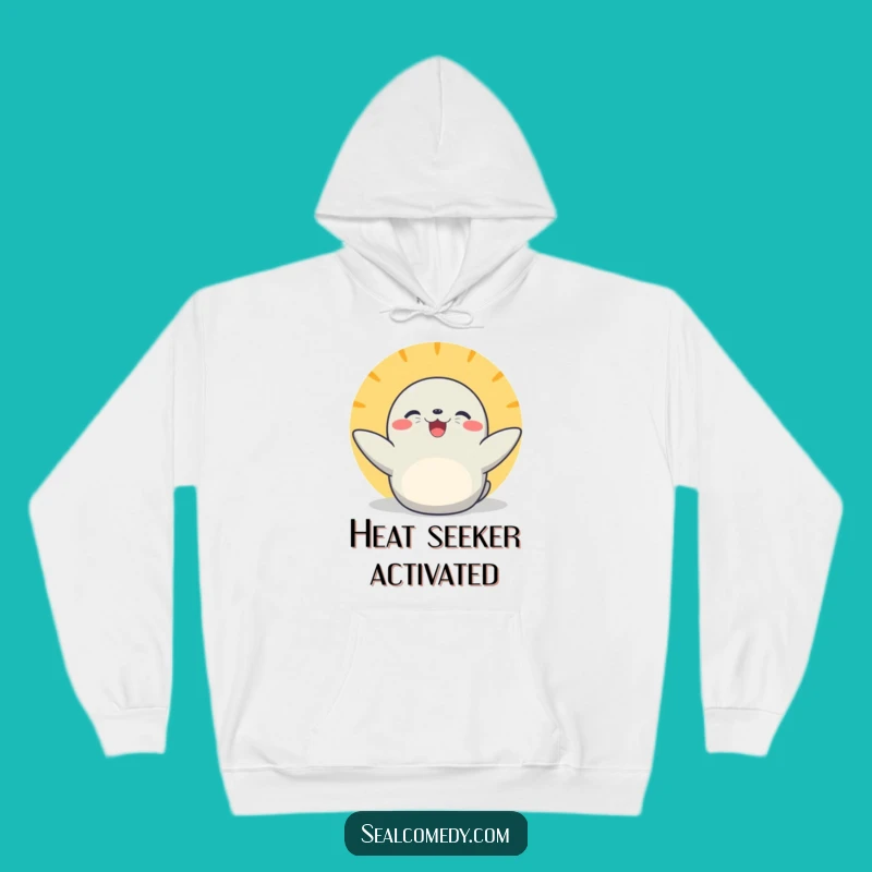 Cozy Funny Basking Seal Hoodie: Warmth Meets Sunny Relaxation