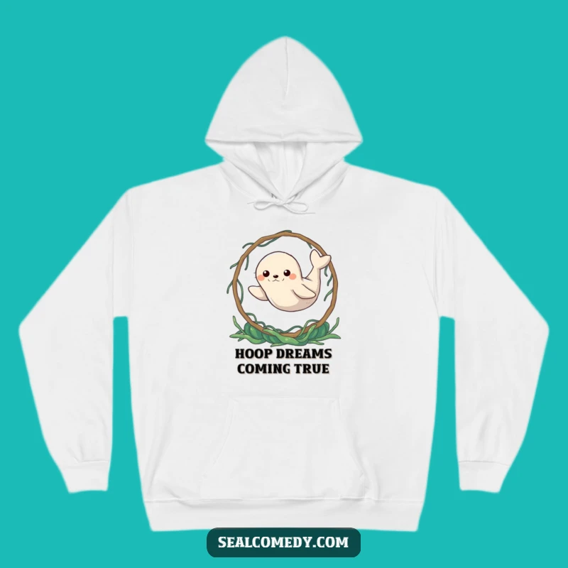 Cozy Funny Determined Seal Hoop Hoodie: Warmth for Ambitious Souls
