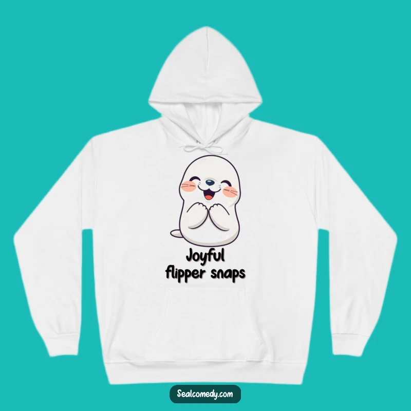 Cozy Funny Seal Hoodie: Joyful Clapping - Warm Celebration Gift