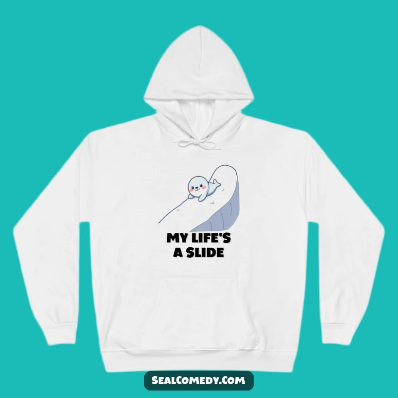 Funny Seal Sliding Hoodie: Cozy Waterproof Adventure Gear for Cold Days
