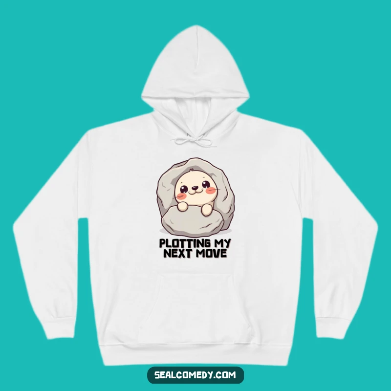 Funny Mischievous Seal Hoodie: Cozy Peek-a-Boo Style, Perfect Funny Gift