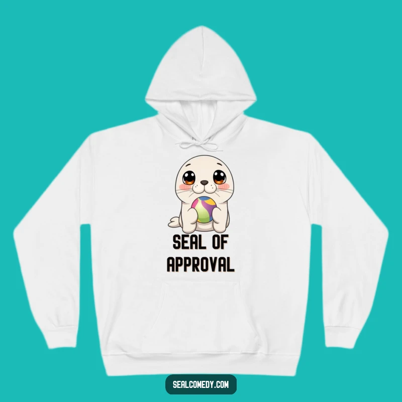 Funny Seal Balancing Ball Hoodie: Cozy Cute Animal Apparel
