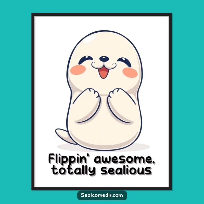 Free Printable Seal Wall Art: Happy Clap Decor, Downloadable & Print at Home Fun!