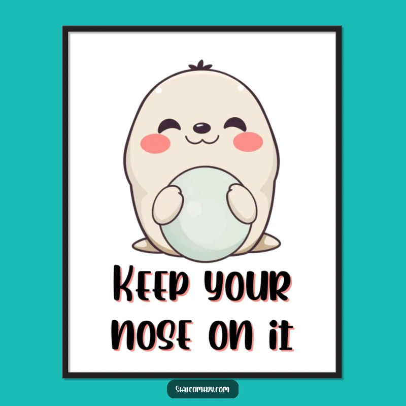 Funny Free Printable Wall Art: Balancing Seal Decor - DIY Art