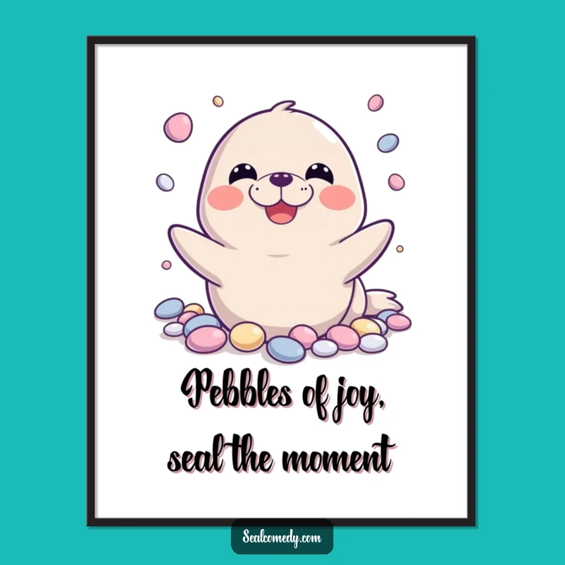 Funny Free Printable Wall Art: Juggling Seal Digital Download for Whimsical Home Decor