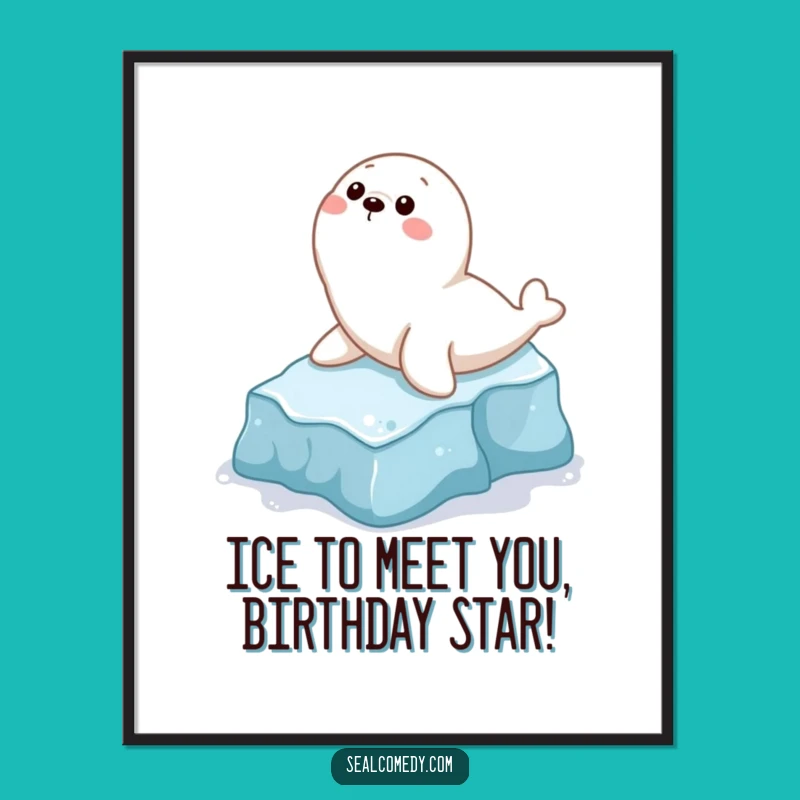 Free Printable Wall Art: Seal Sliding Fun, Hilarious Downloadable Decor Gift!