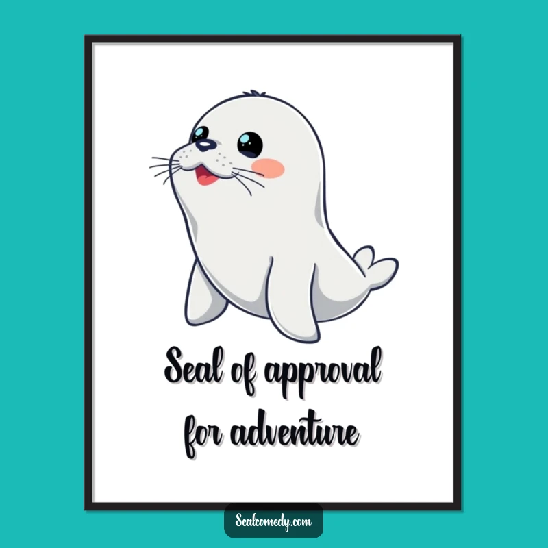 Free Printable Wall Art: Alert Diving Seal, Humorous Downloadable Art for Any Room