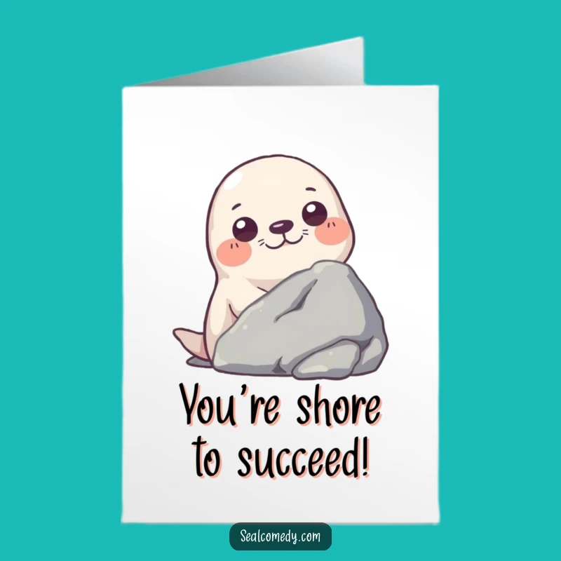 Free Printable Congrats Card: Seal's Curious Discovery, A Funny Downloadable Gift