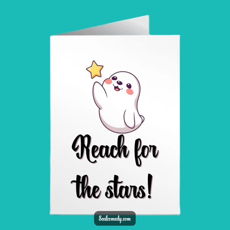 Free Printable Seal Congrats Card: Star Achievement Download, Print at Home Success!
