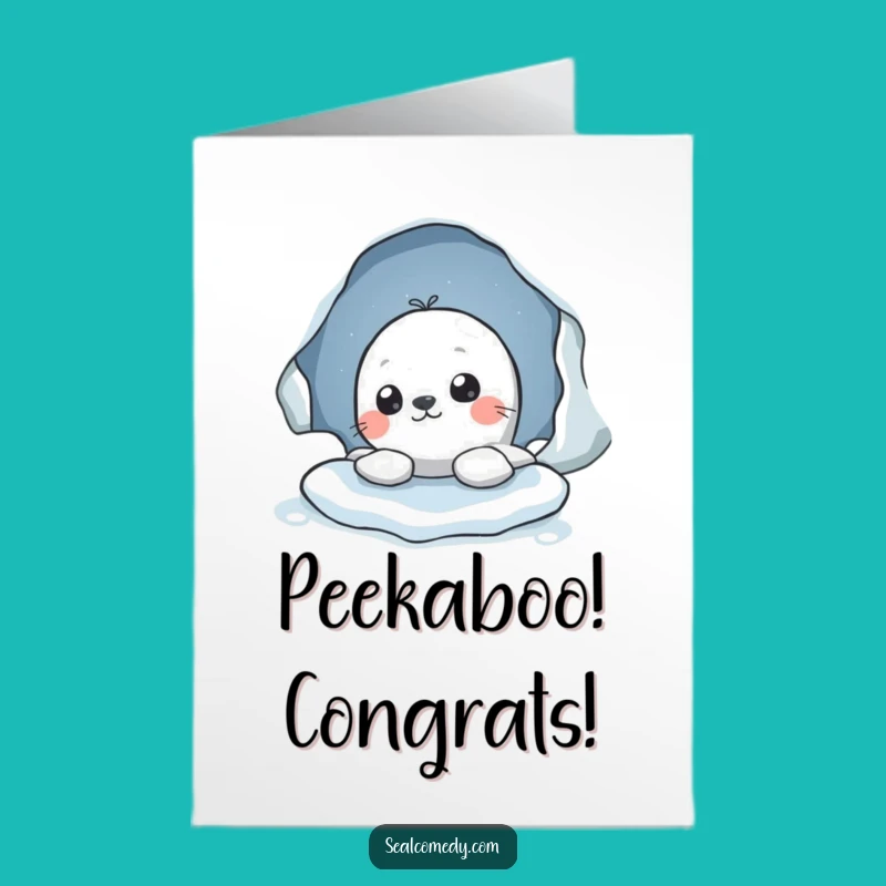 Free Printable Seal Peek Congrats Card: Celebrate by Peeking at Your Success!
