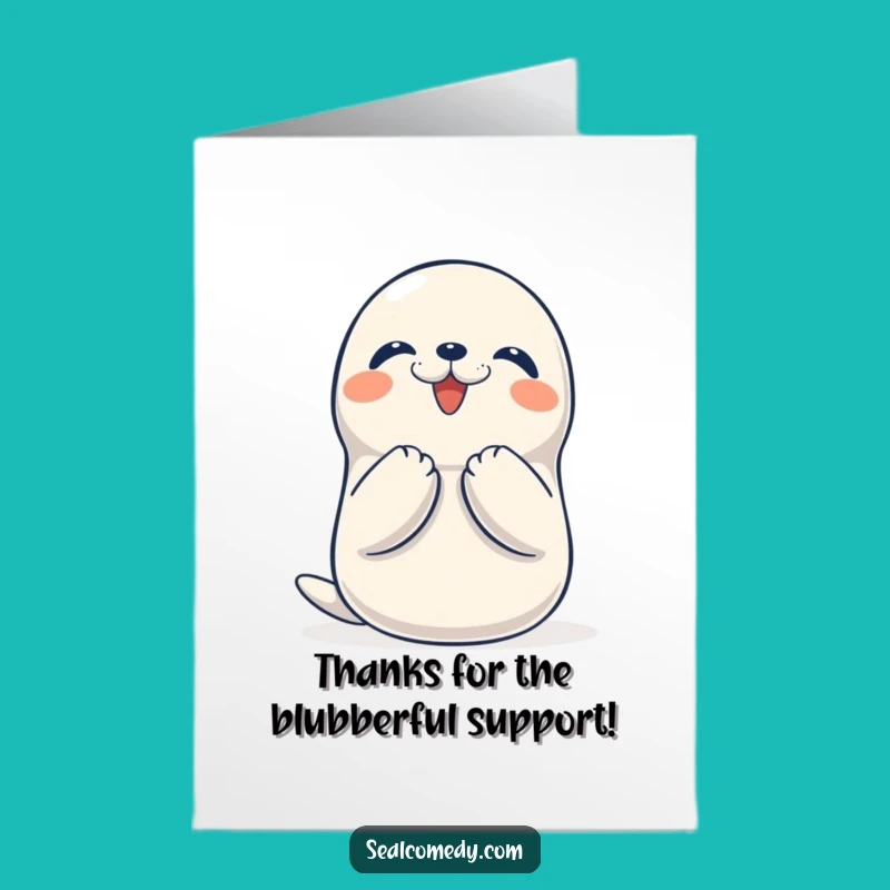 Free Printable Seal Thank You Card: Happy Applause Download, Print at Home Gratitude!