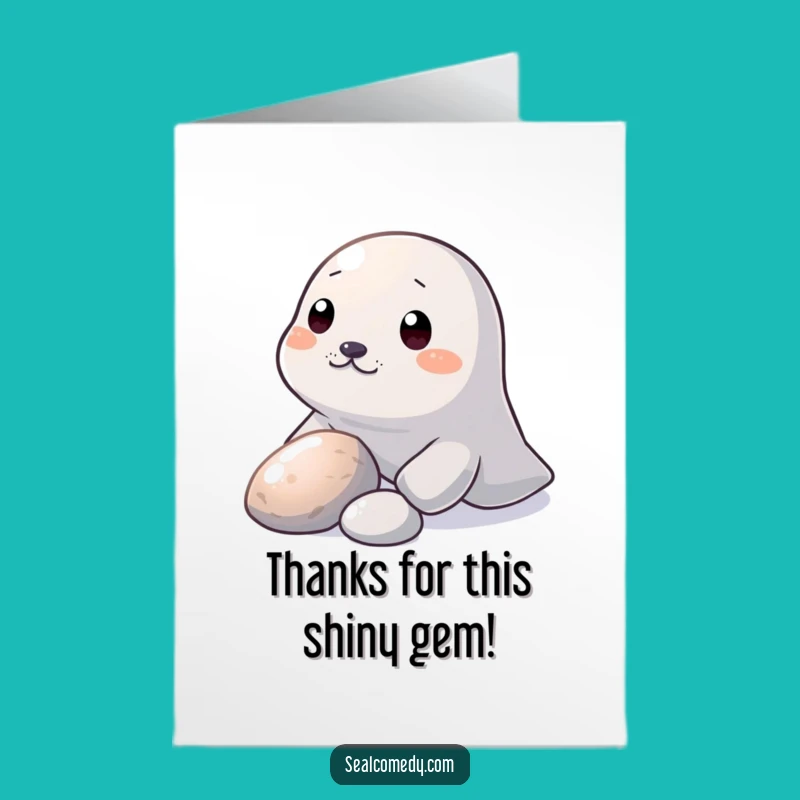 Free Printable Thank You Card: Seal's Pebble Gift - Sweet Downloadable