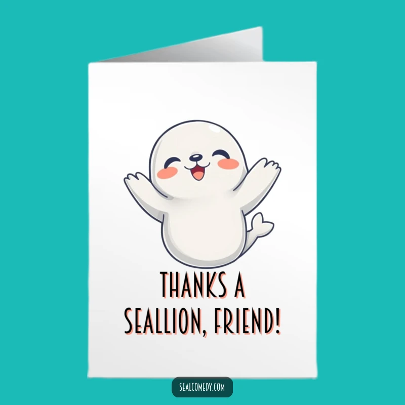 Free Printable Thank You Seal Dance Card - Funny Downloadable Gift of Gratitude