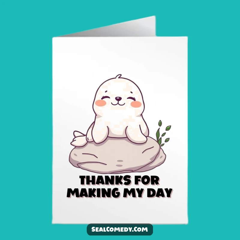 Thank You Seal Card Free Printable: Express Gratitude with a Relaxed Pup Downloadable Greeting