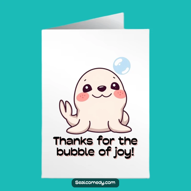 Free Printable Seal Thank You Card: Funny Silly Honking Seal Gratitude