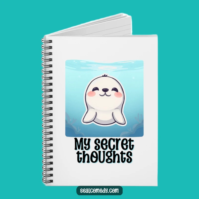 Funny Shy Seal Notebook: Underwater Peek Journal - Cute & Funny Gift