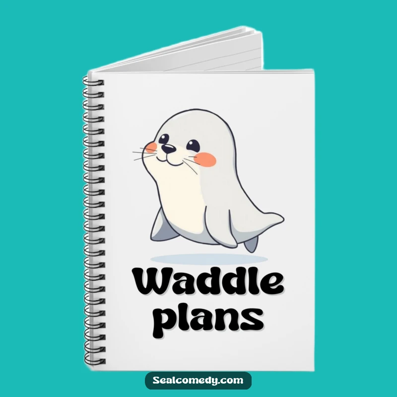 Funny Waddling Seal Notebook: Document Your Journey with Determined Style