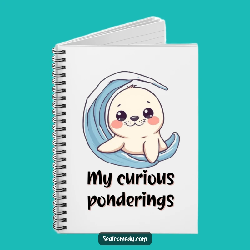 Funny Seal Curious Ideas Notebook - Jot Down Your Discoveries!