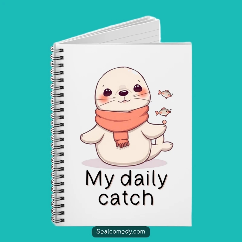 Funny Scarf Seal Juggling Notebook: Record Your Talented Ideas