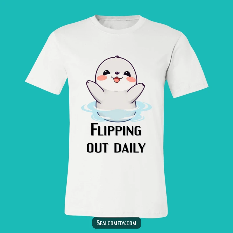 Funny Seal Joyful Claps T-Shirt - Happy Marine Life Apparel