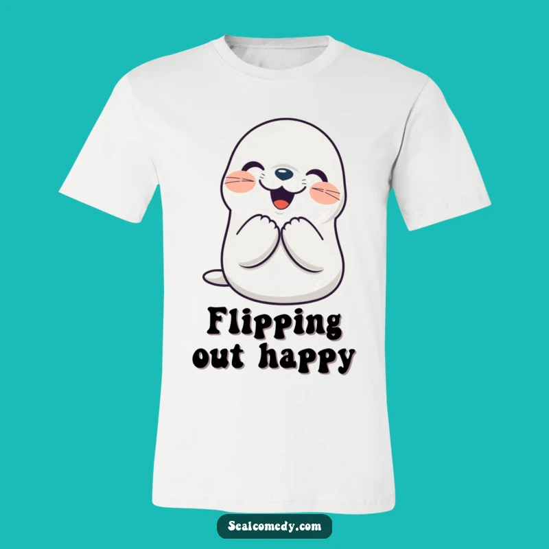 Funny Seal T-Shirt: Flippers Clapping - Joyful Celebration Tee Gift