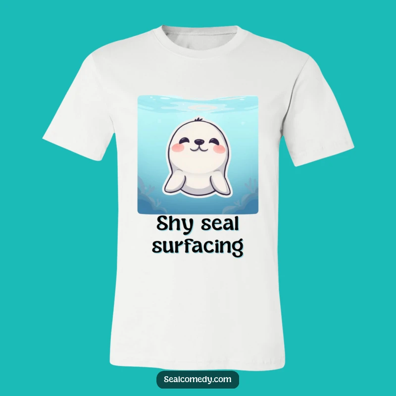 Funny Shy Seal T-Shirt: Peek-a-Boo Underwater Fun - Cute Funny Gift