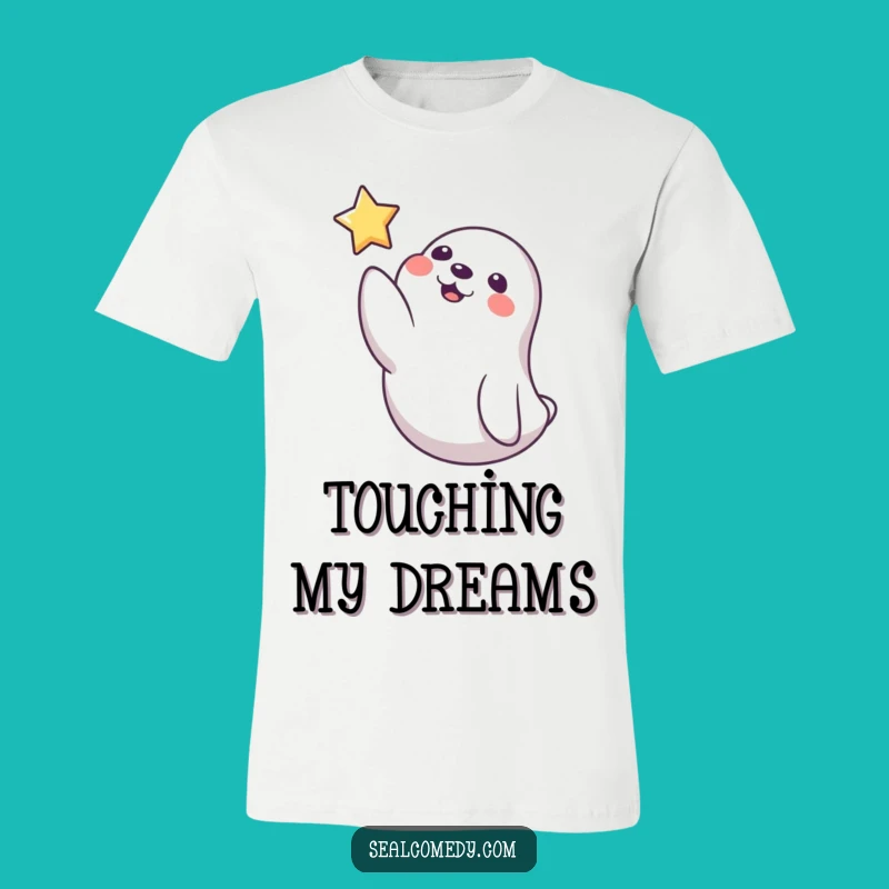 Funny Playful Seal Star T-Shirt, Whimsical Animal Tee, Humorous Gift