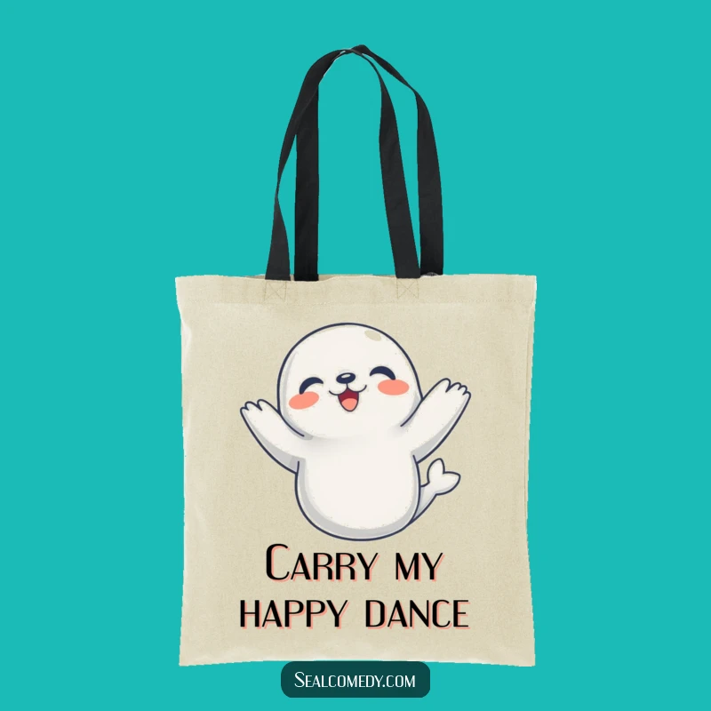 Funny Dancing Seal Tote Bag - Carry Your Joyful Essentials!