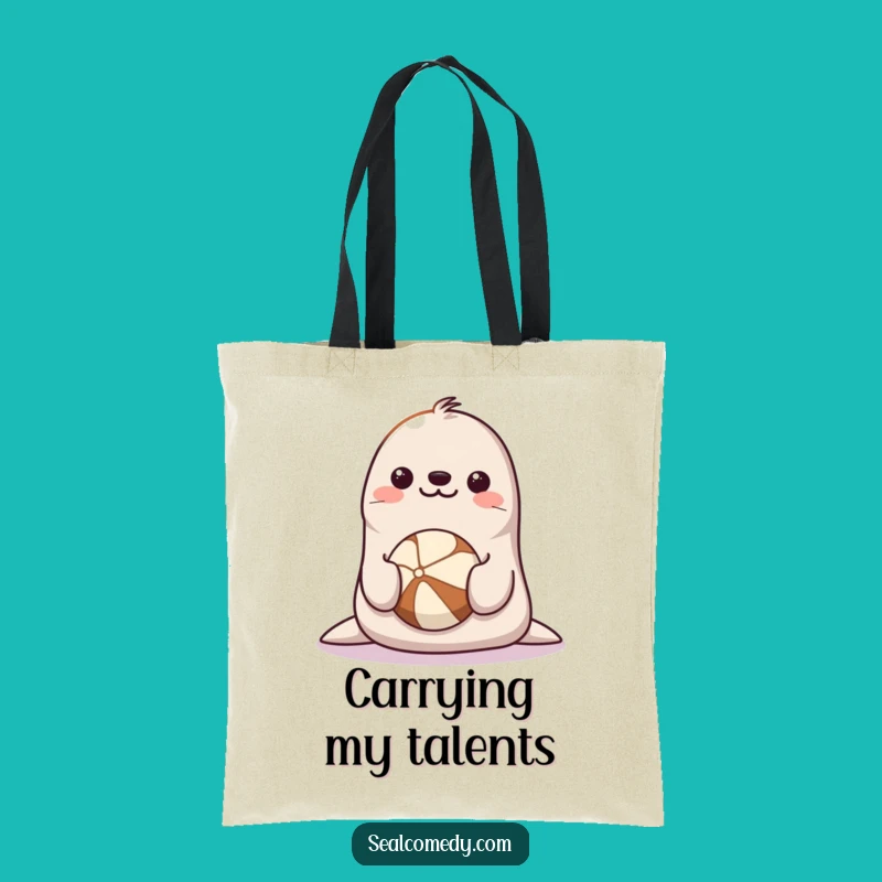 Funny Seal Balancing Tote: Stylish Performer Bag, Ideal Funny Gift
