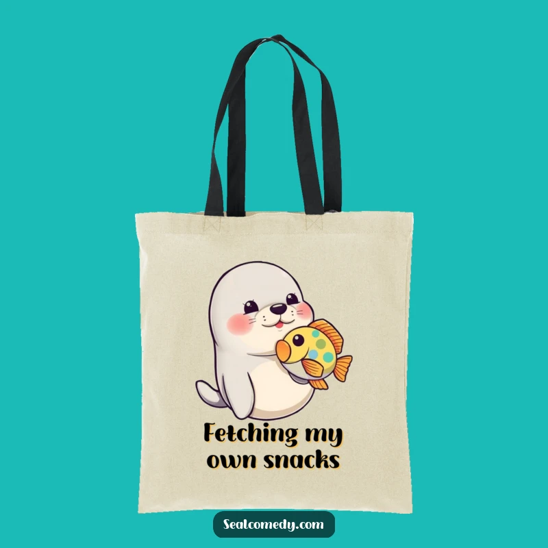 Funny Seal Play Tote Bag: Humorous Ocean Friend Carryall, Perfect Funny Gift