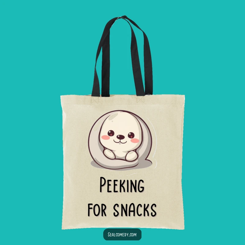 Funny Curious Seal Tote Bag - Carry Your Treasures Neatly!