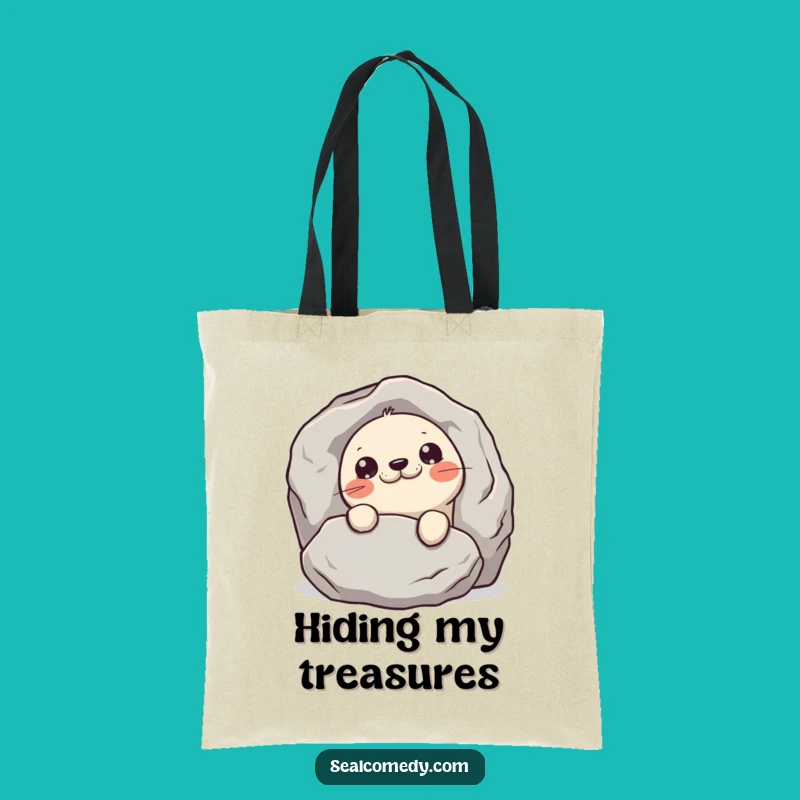 Funny Mischievous Seal Tote Bag: Carry Your Secrets in Style, Funny Gift