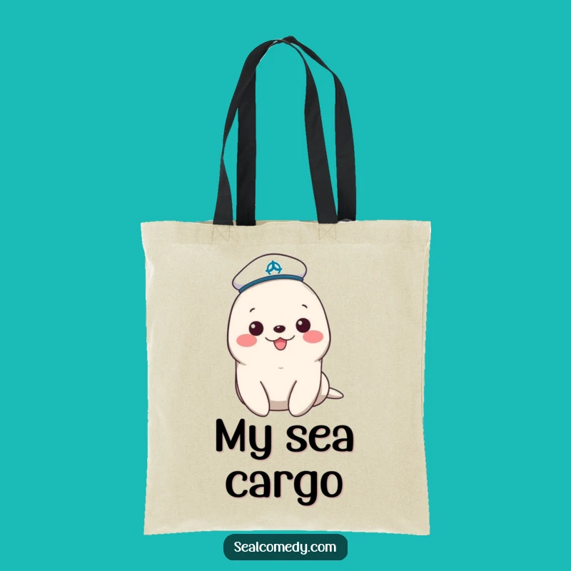 Funny Sailor Seal Tote Bag: Carry Your Nautical Cheer