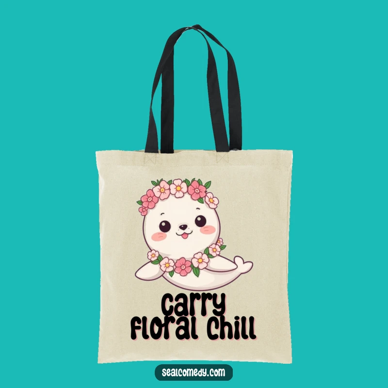 Funny Seal Garland Tote Bag: Graceful Swim Accessory - Carry Your Humor