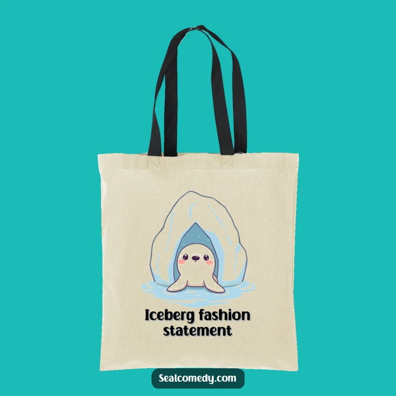 Funny Seal Iceberg Tote: Stylish Explorer Bag, Ideal Funny Gift