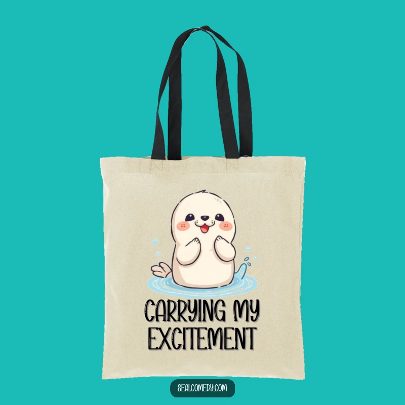 Funny Seal Splashing Tote: Stylish Water Bag, Ideal Funny Gift