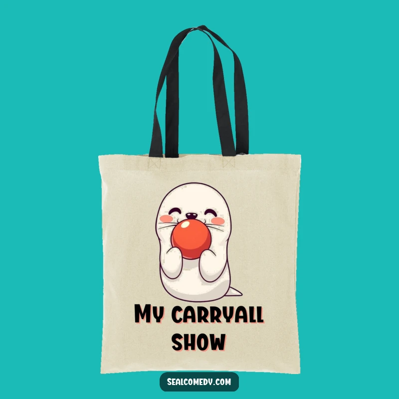 Funny Seal Tote: Balancing Ball Bag - Cute Circus Accessory Gift