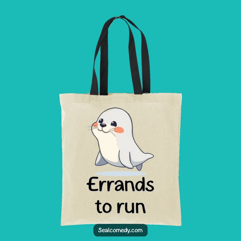 Funny Waddling Seal Tote Bag: Carry Your Determination with Everyday Style