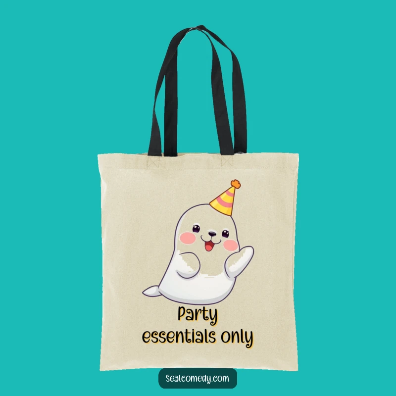 Funny Party Seal Hat Tote Bag: Carry Your Celebration