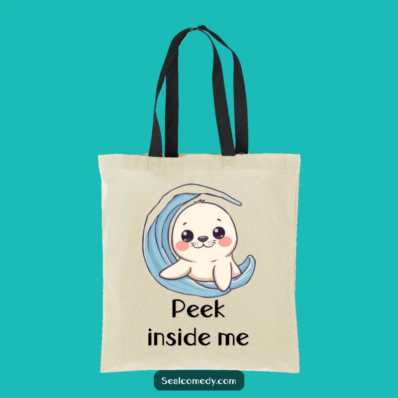 Funny Seal Peek-a-Boo Tote Bag - Carry Your Curiosity!