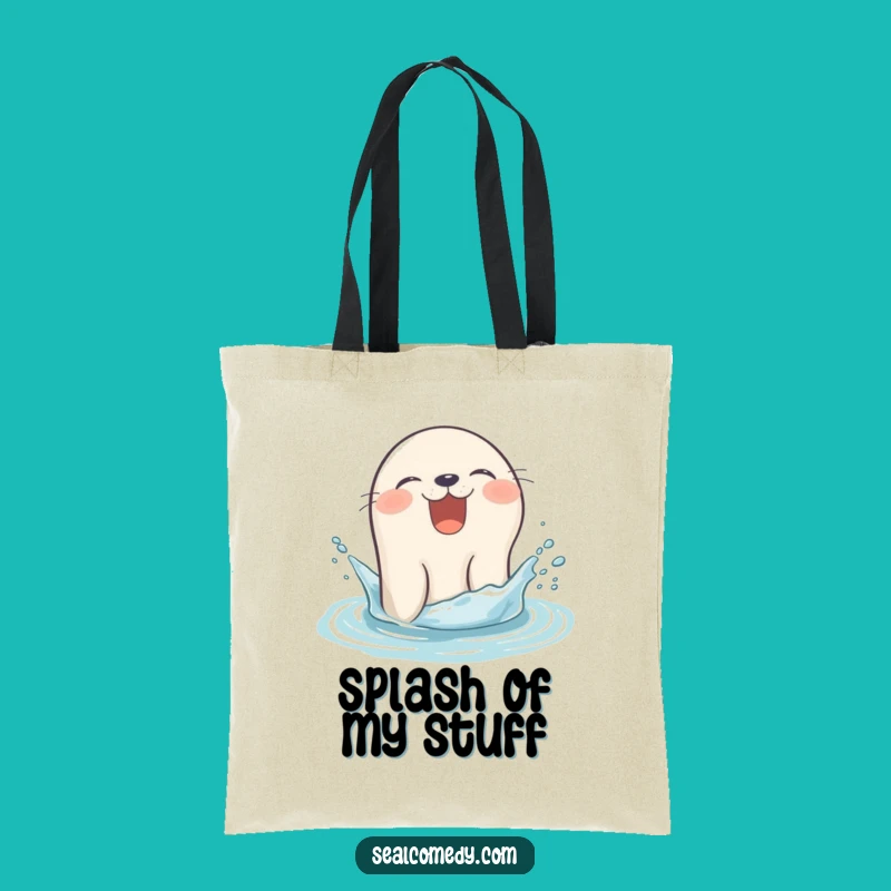 Funny Giggling Seal Tote Bag - Splashy Pop-Up Gift
